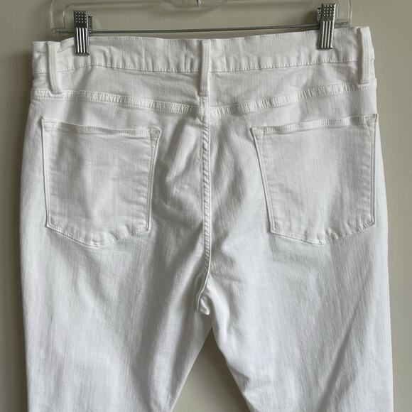 Frame Le High Flare Jeans Womens Size 33 White Denim Stretch Flared Leg Pants - Picture 7 of 16